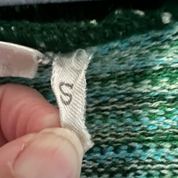 Green Blue Knit Cardigan Sweater Size Small - Picture 7 of 7